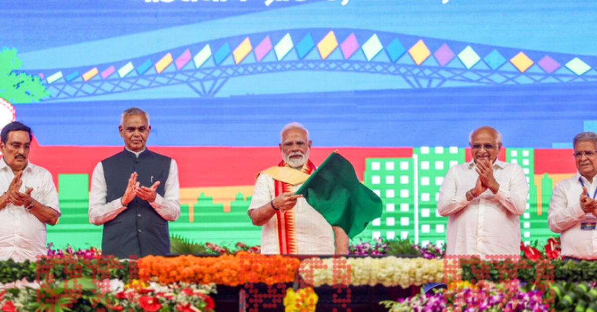 PM Modi Unveils ₹1,400 Cr Rail Projects to Power Gujarat’s Growth