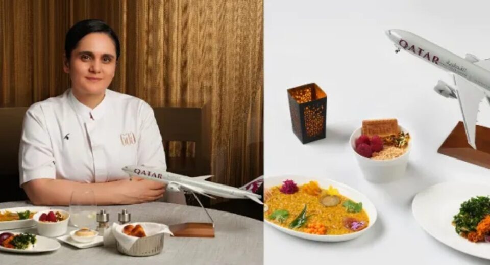 Chef Garima Arora Curates Exclusive Vegetarian Business Class Menu for Qatar Airways