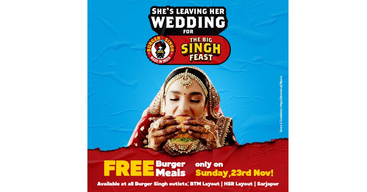 Burger Singh’s Big Singh Feast Breaks Records in Bangalore with 3,300+ Meals Served