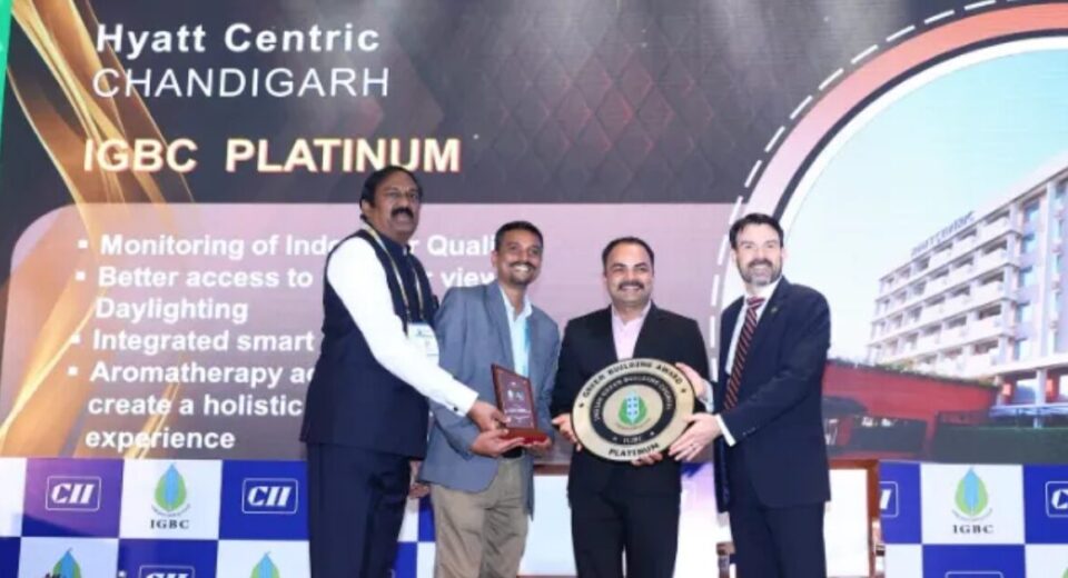Hyatt Centric Chandigarh Achieves IGBC Health & Wellbeing Platinum Rating